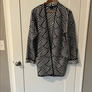 Cyrus Black and White Chevron Blazer